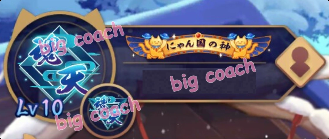 雀魂双魂天账号标识，已遮挡昵称